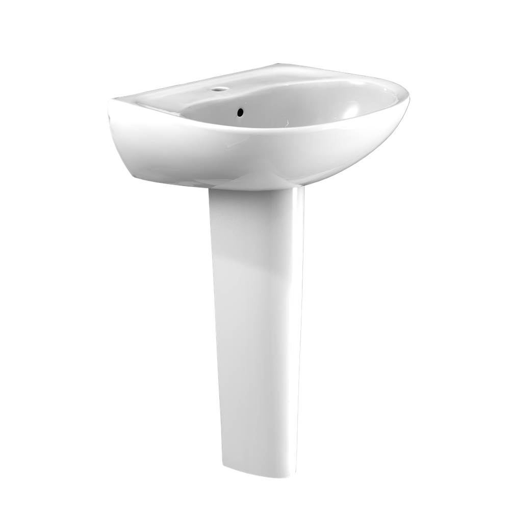 TOTO Supreme® Oval Basin Pedestal Bathroom Sink with CeFiONtect™ for Single Hole -shop