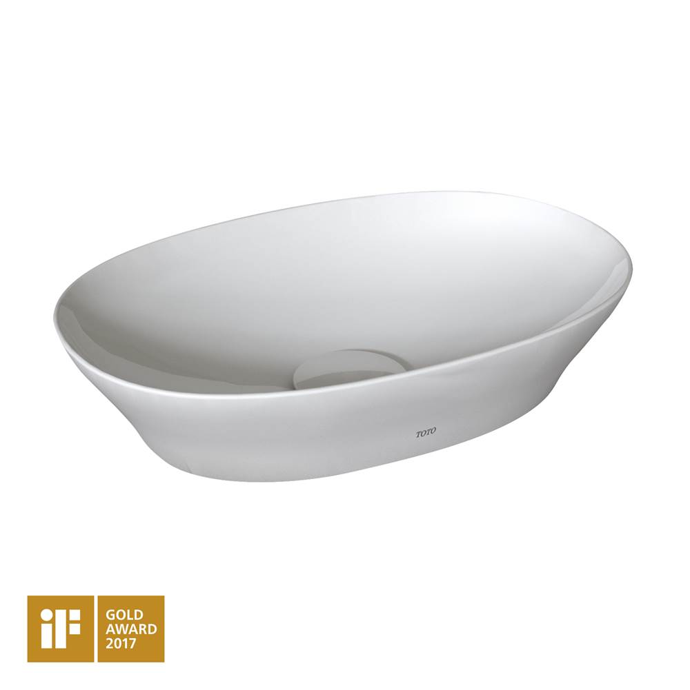 TOTO Kiwami® Oval 16 Inch Vessel Bathroom Sink with CEFIONTECT®, Cotton White-related