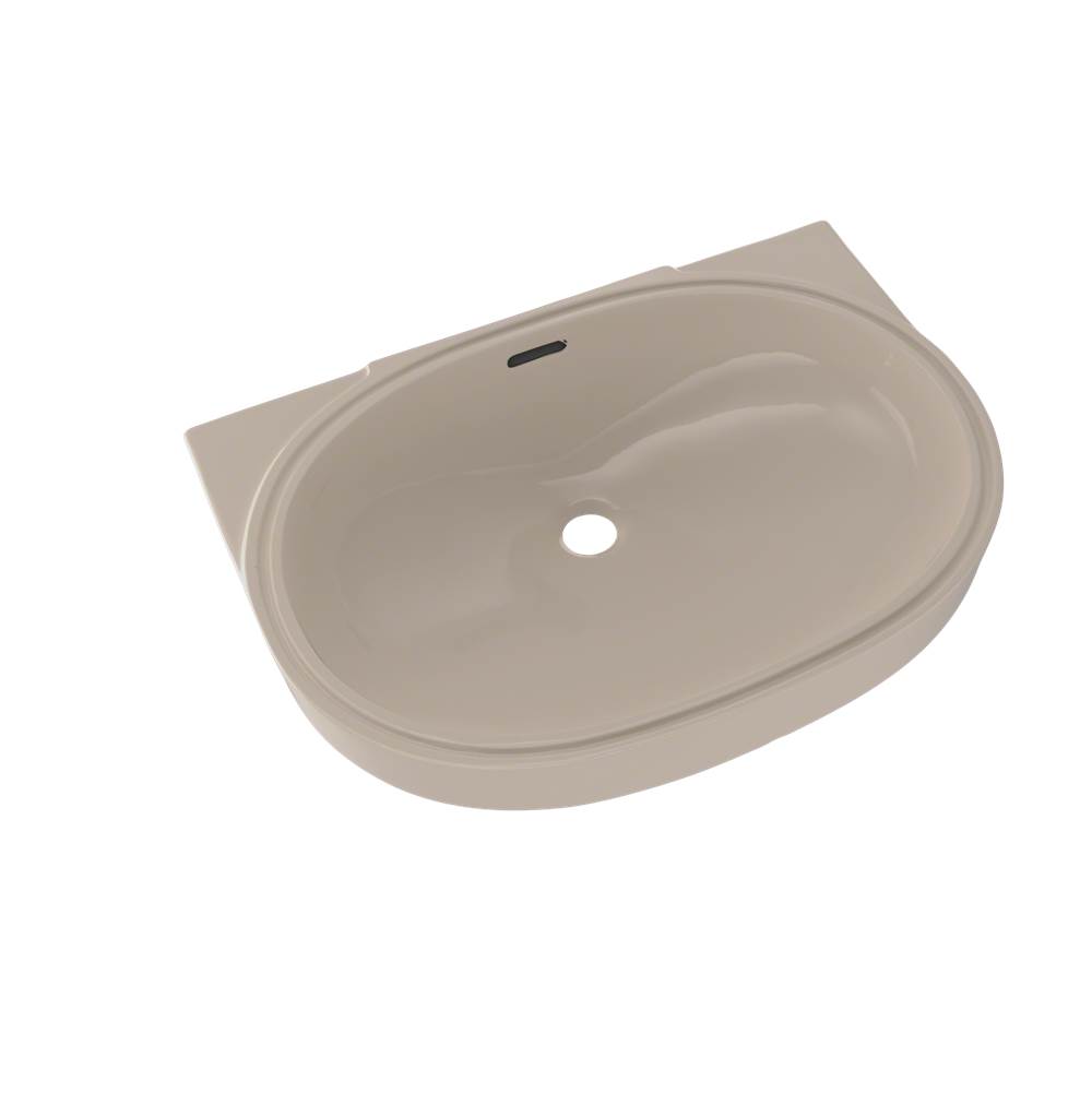 TOTO Oval 19-11/16'' x 13-3/4'' Undermount Bathroom Sink with CEFIONTECT, Bone-related