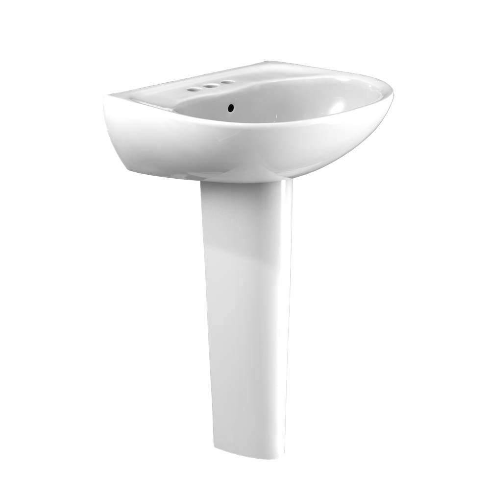 TOTO Supreme® Oval Basin Pedestal Bathroom Sink with CEFIONTECT for 4 Inch Center-related