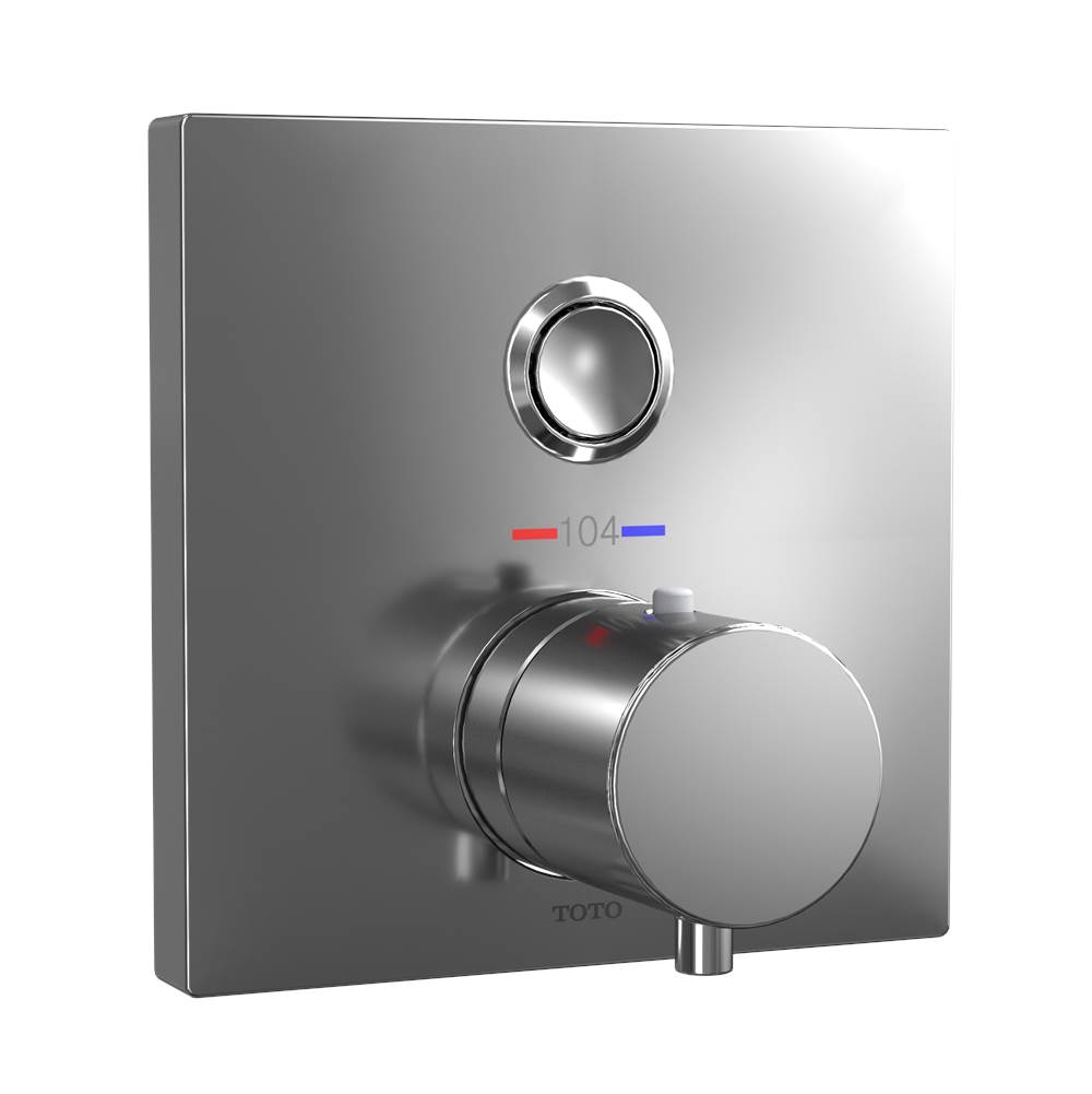 TOTO Square Thermostatic Mixing Valve with One-Function Shower Trim, Polished Chr-related