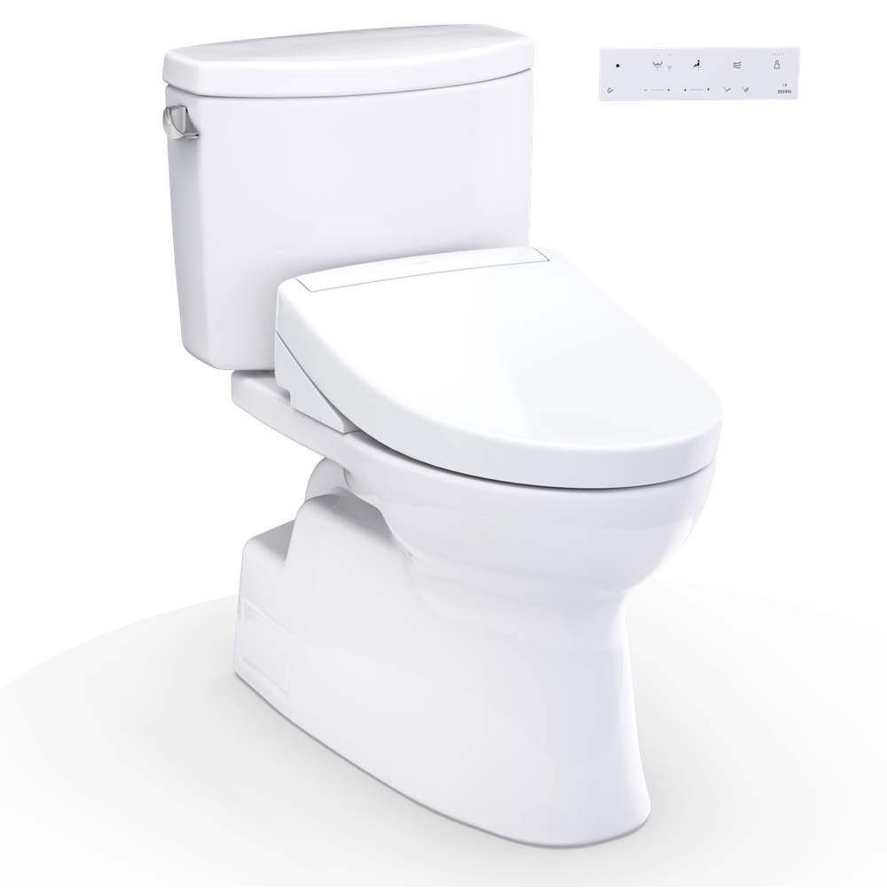 TOTO WASHLET+® Vespin® II Two-Piece Elongated 1.28 GPF Toilet and WASHLET+® S5 Bi-related