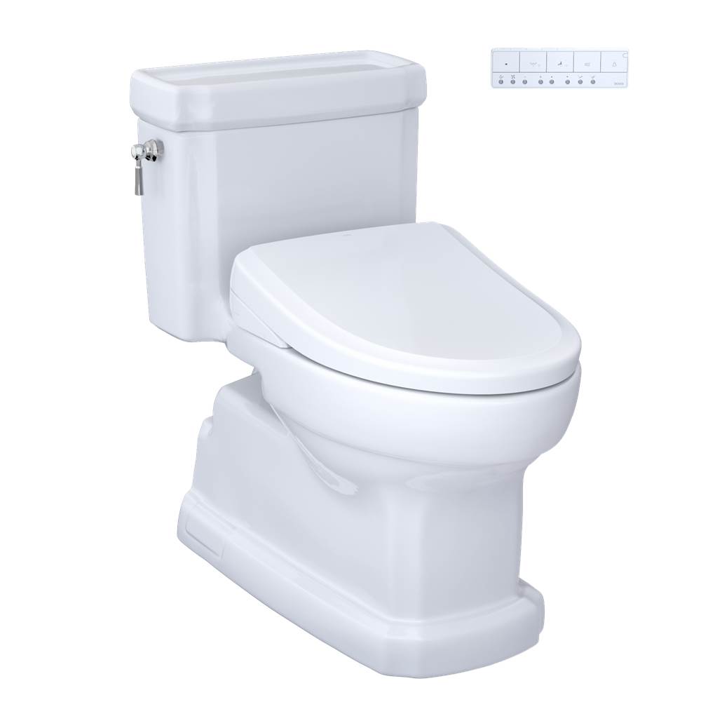 TOTO WASHLET®+ Eco Guinevere® Elongated 1.28 GPF Universal Height Toilet and S7 C-related