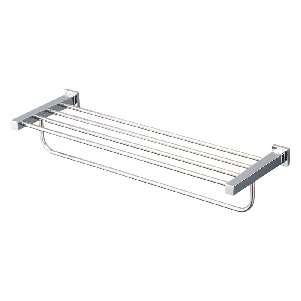 TOTO L Series Square Towel Shelf with Hanging Bar, Polished Chrome-shop