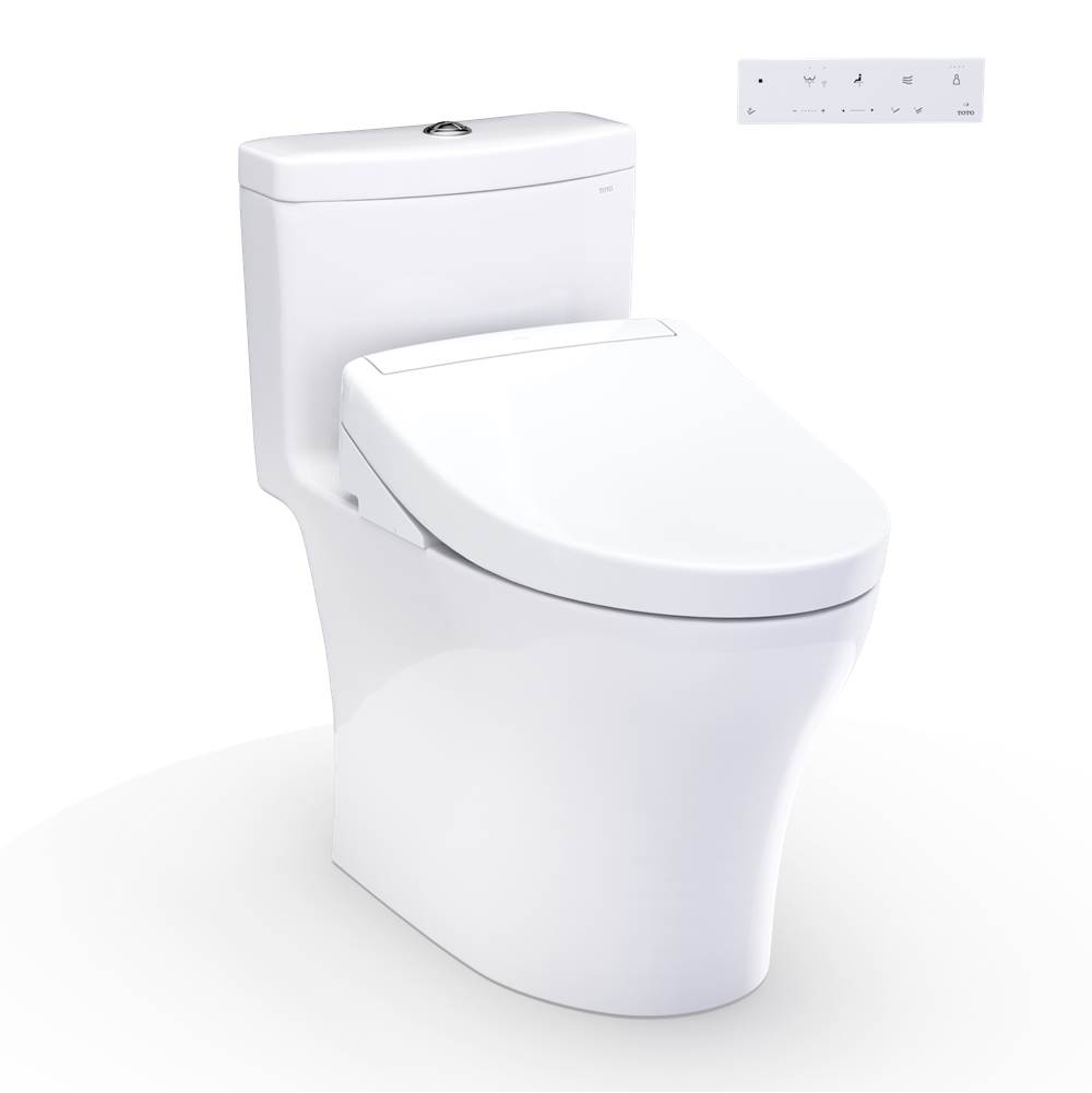TOTO WASHLET®+ Aquia® IV One-Piece Elongated Dual Flush 1.28 and 0.9 GPF Toilet a-shop