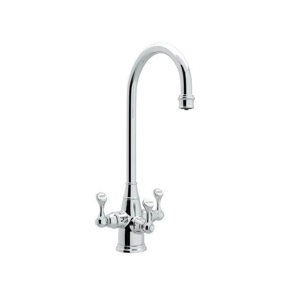 Georgian Era Filtration 3-Lever Bar And Food Prep Faucet - Polished Chrome With Metal Lever Handle | Model Number: U.1220LS-APC-2-related