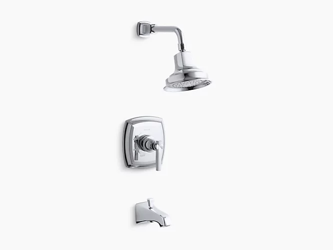 Margaux®Rite-Temp® bath and shower trim set with lever handle and NPT spout, valve not included K-TS16225-4-CP-related