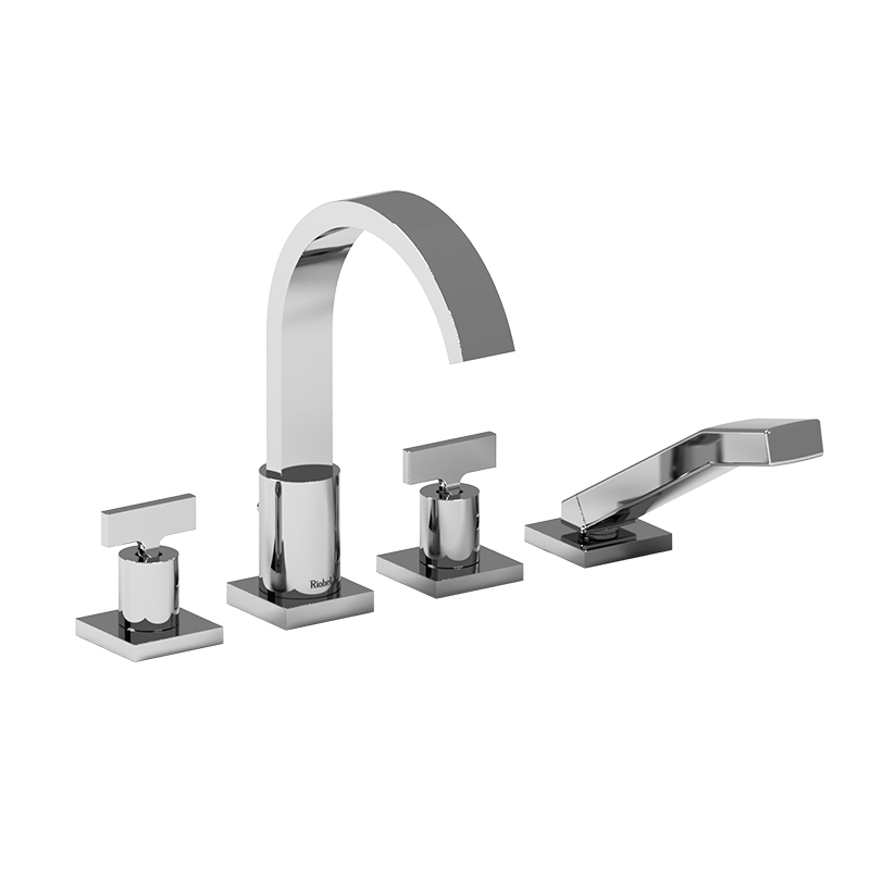 PROFILE - PFTQ12T 4-PIECE DECK-MOUNT TUB FILLER WITH HAND SHOWER-related