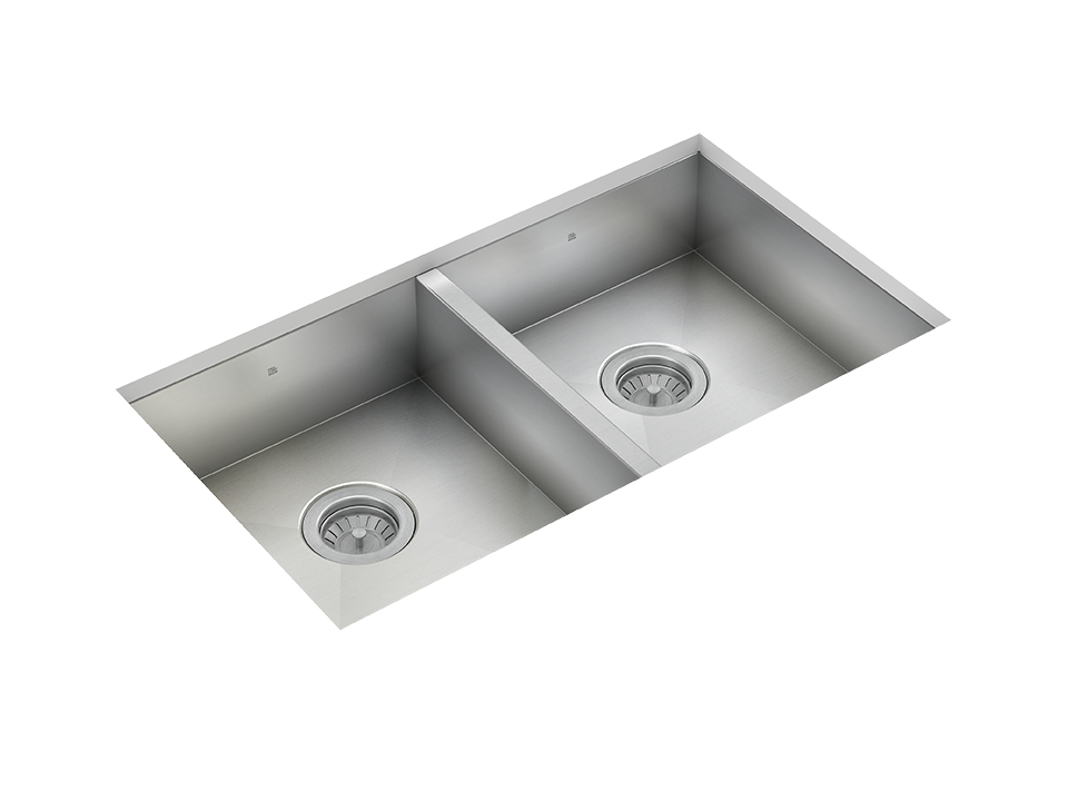 50/50 Double Bowl undermount ADA Kitchen Sink ProInox H0 18-gauge Stainless Steel, 28'' X 16'' X 5,5''  IH0-UE-31186-1-large