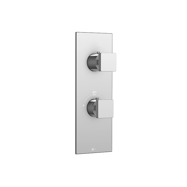 Square trim set for TURBO thermostatic valve #T12123, 2-way, 1 function at a time Product code:S9295-related