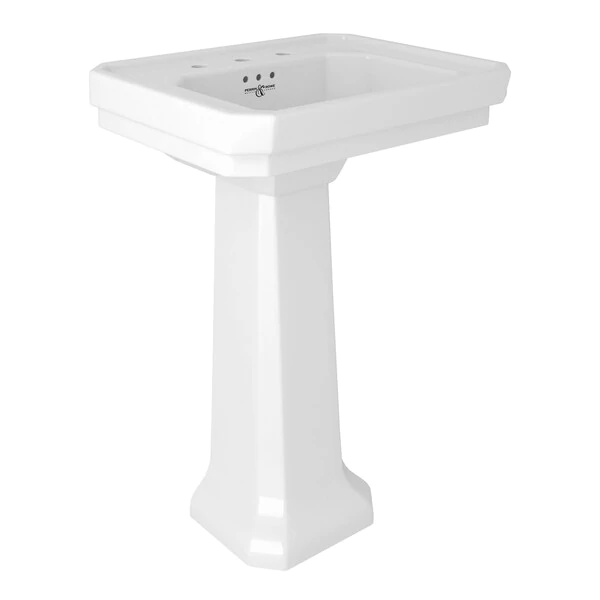 Deco 25 Inch Sink And Pedestal - White | Model Number: U.2933WH-0-large