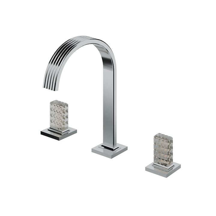 Widespread lavatory faucet with crystal handles-related