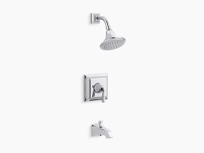 Memoirs® StatelyRite-Temp® bath and shower valve trim with lever handle, spout and 2.5 gpm showerhead K-TS461-4S-CP-related