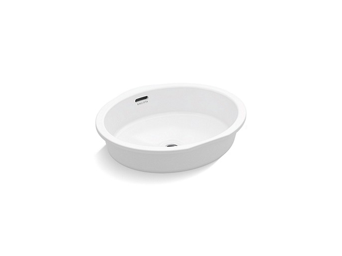 UNDER-MOUNT SINK, CENTRIC OVAL WITH OVERFLOW, GLAZED PERFECT by Kallista P74232-WO-0-related