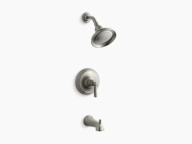 Bancroft®Rite-Temp® bath and shower valve trim with metal lever handle, slip-fit spout and 2.5 gpm showerhead K-TS10582-4-BN-related