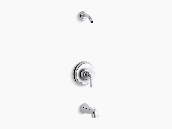 Bancroft®Rite-Temp® bath and shower valve trim with metal lever handle and slip-fit spout, less showerhead K-TLS10582-4-CP-related