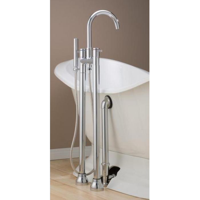 CONTEMPORARY Tub Faucet with Hand Shower & Free Standing Water Supply Lines-related