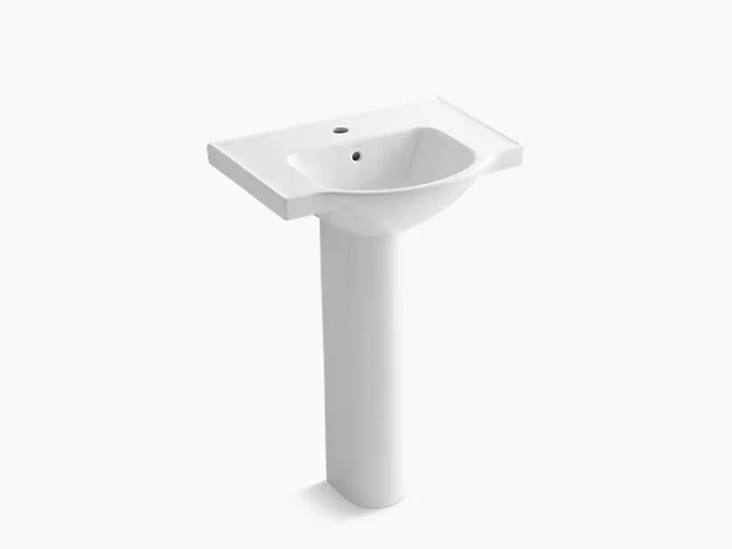 Veer™24" pedestal bathroom sink with single faucet hole K-5266-1-0-related