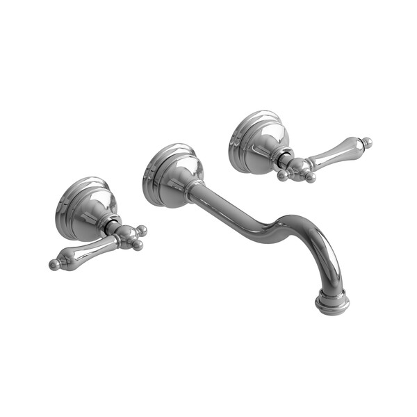 Retro Wall Mount Lavatory Faucet  - Chrome with Lever Handles | Model Number: RT03LC-related