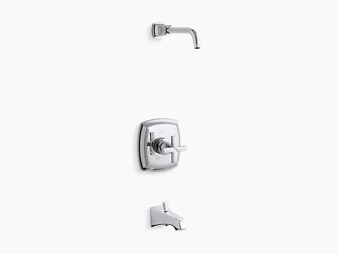 Margaux®Rite-Temp® bath and shower valve trim with cross handle and NPT spout, less showerhead K-TLS16225-3-CP-related