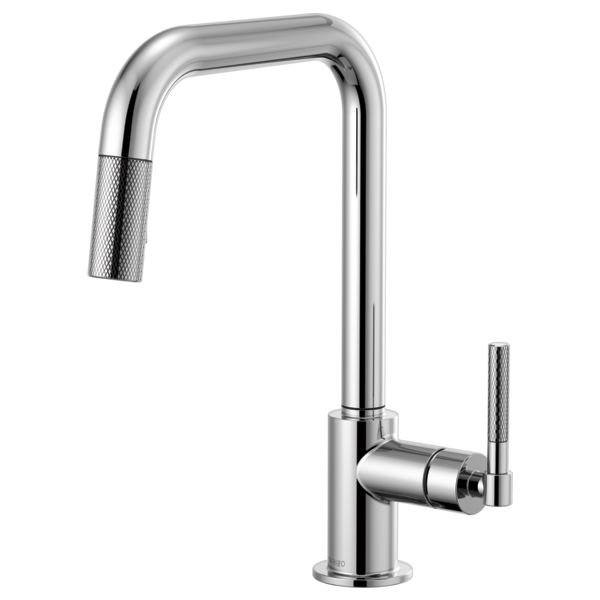 Pull-Down Faucet with Square Spout and Knurled Handle  63053LF-PC-related