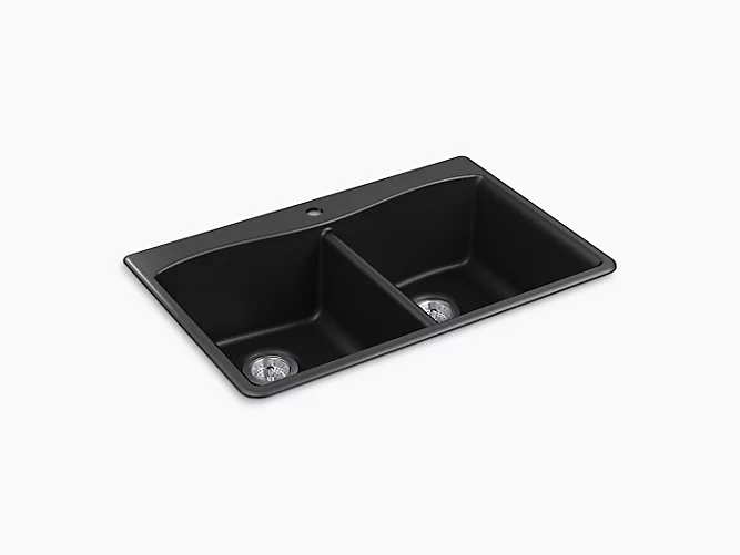 Kennon™33" x 22" x 9-5/8" Neoroc® top-mount/undermount double-equal kitchen sink K-8185-1-CM1-related