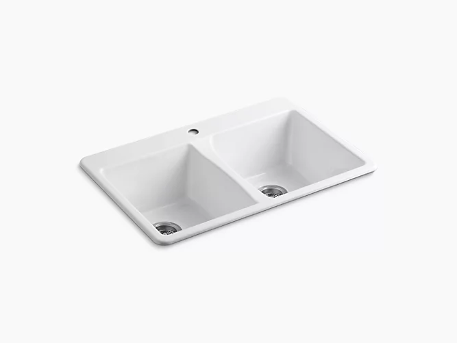 Deerfield®33" x 22" x 9-5/8" top-mount double-equal kitchen sink K-5873-1-0 CAD $975.00List Price-related