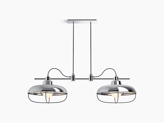 XL two-light linear chandelier-main