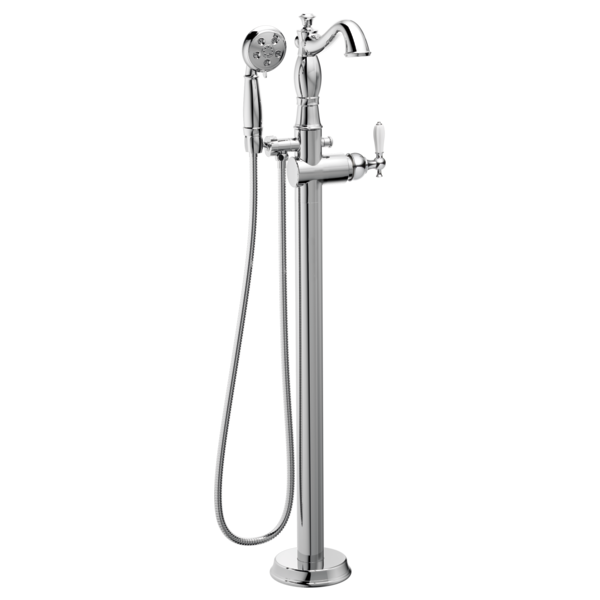 Delta® Single Handle Floor Mount Tub Filler Trim With Hand Shower - Less Handle In Chrome MODEL#: T4797-FL-LHP--H797--R4700-FL-related