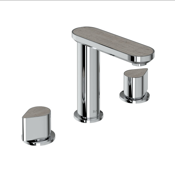 Miscelo Widespread Bathroom Faucet - Polished Chrome Spout with Whitewash Barnwood Insert with Lever Handle with Insert | Model Number: MI09D3WBAPC-related