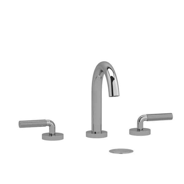Riu Widespread Bathroom Faucet with C-Spout with Knurled Lever Handles - Chrome | Model Number: RU08LKNC-related