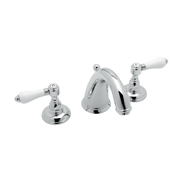 San Julio C-Spout Widespread Bathroom Faucet - Polished Chrome with White Porcelain Lever Handle | Model Number: A2108LPAPC-2-related