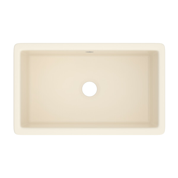 Classic Shaker Single Bowl Undermount Fireclay Kitchen Sink - Parchment | Model Number: UM3018PCT-main