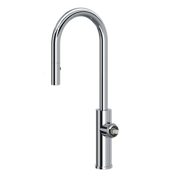 Eclissi Pull-Down Bar and Food Prep Kitchen Faucet with C-Spout Less Handle - Polished Chrome | Model Number: EC65D1APC-related