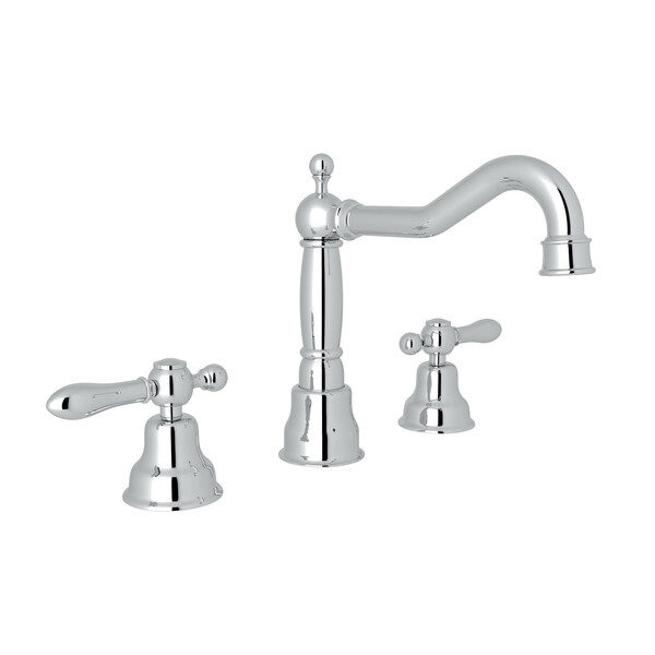 Arcana Column Spout Widespread Bathroom Faucet - Polished Chrome with Metal Lever Handle | Model Number: AC107LM-APC-2-related
