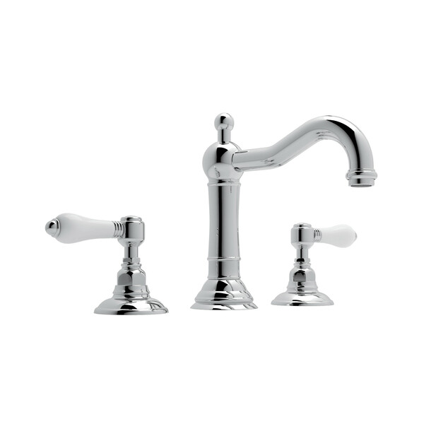 Acqui Column Spout Widespread Bathroom Faucet - Polished Chrome with White Porcelain Lever Handle | Model Number: A1409LPAPC-2-related
