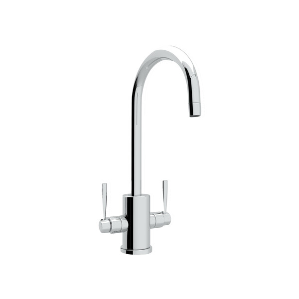 Holborn Single Hole Bar and Food Prep Faucet with Round Body and C Spout - Polished Chrome with Metal Lever Handle | Model Number: U.4213LS-APC-2-related
