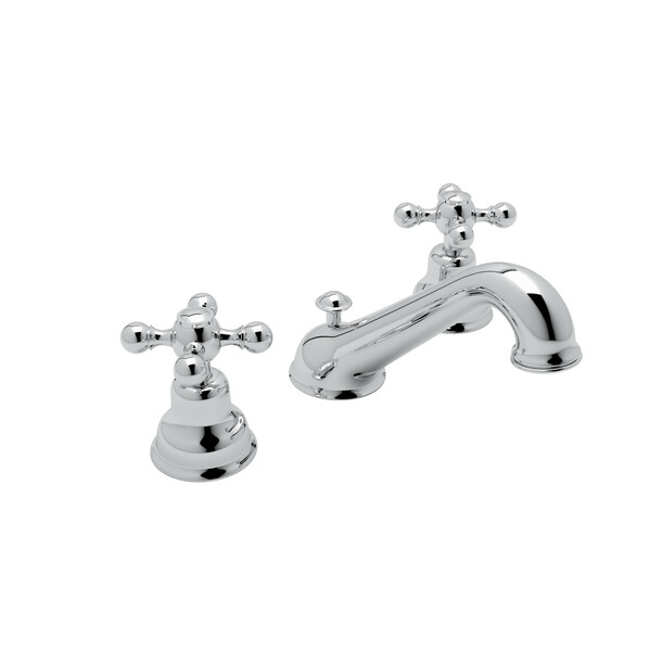 Arcana C-Spout Widespread Bathroom Faucet - Polished Chrome with Cross Handle | Model Number: AC102X-APC-2-related