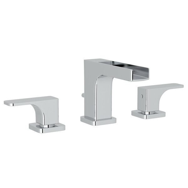 Quartile Cascade Open Spout Deck Mount Widespread Bathroom Faucet - Polished Chrome with Metal Lever Handle | Model Number: CUC102L-APC-2-related