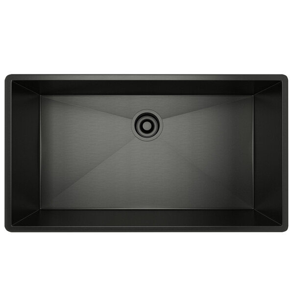 Forze Single Bowl Stainless Steel Kitchen Sink - Black Stainless Steel | Model Number: RSS3016BKS-related