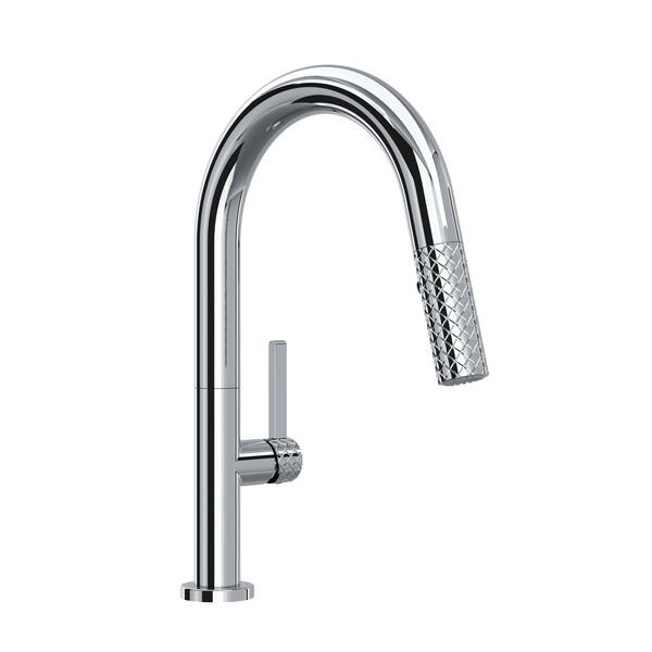 Tenerife Pull-Down Bar and Food Prep Kitchen Faucet with C-Spout - Polished Chrome | Model Number: TE65D1LMAPC-related