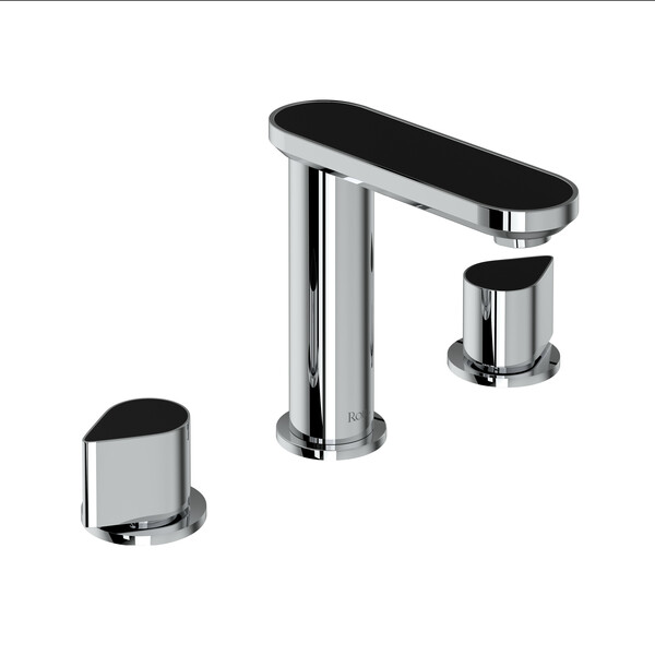 Miscelo Widespread Bathroom Faucet - Polished Chrome Spout with Nero Insert with Lever Handle with Insert | Model Number: MI09D3NRAPC-related