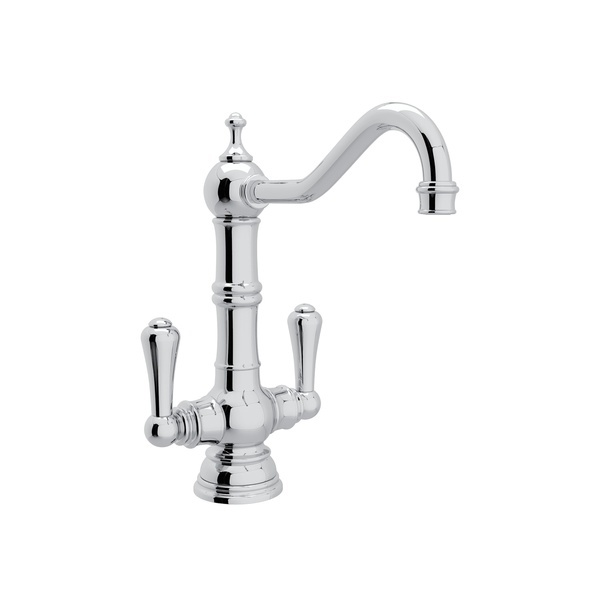 Edwardian Single Hole Bar and Food Prep Faucet with Lever Handles - Polished Chrome with Metal Lever Handle | Model Number: U.4759APC-2-related