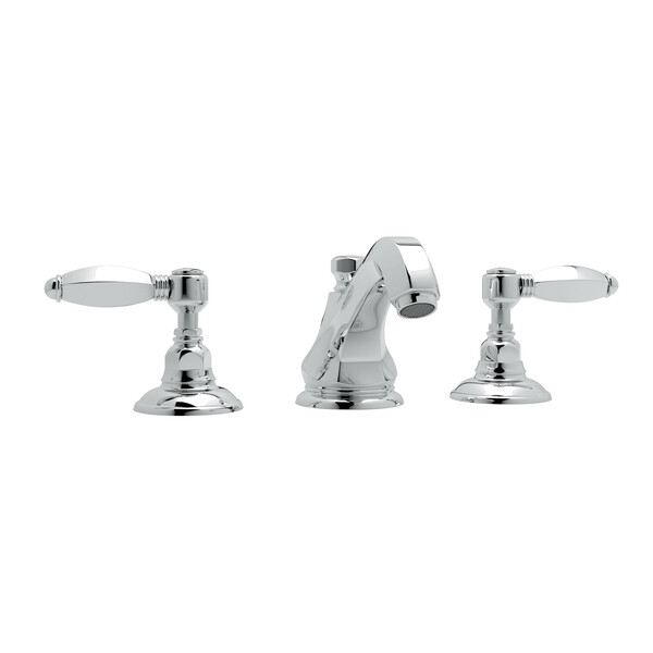 Hex High Neck Widespread Bathroom Faucet - Polished Chrome with Metal Lever Handle | Model Number: A1808LHAPC-2-related