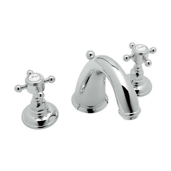 San Julio C-Spout Widespread Bathroom Faucet - Polished Chrome with Cross Handle | Model Number: A2108XMAPC-2-related