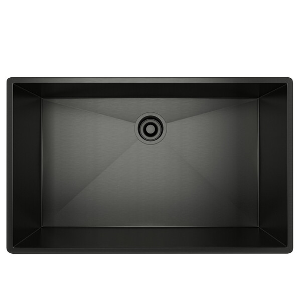 Forze Single Bowl Stainless Steel Kitchen Sink - Black Stainless Steel | Model Number: RSS3018BKS-related