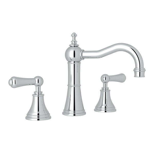Georgian Era Column Spout Widespread Faucet - Polished Chrome with Metal Lever Handle | Model Number: U.3723LS-APC-2-related