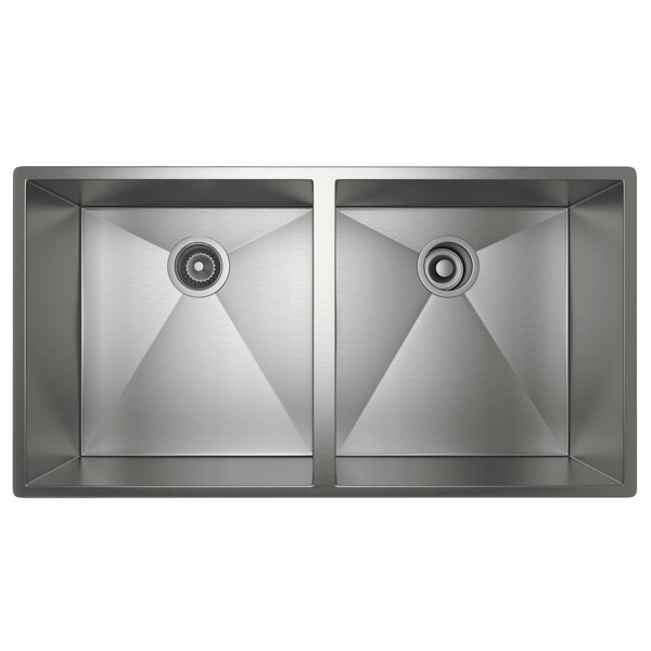 Forze Double Bowl Stainless Steel Kitchen Sink - Brushed Stainless Steel | Model Number: RSS3518SB-related