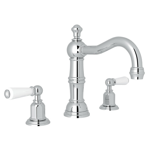 Edwardian Column Spout Widespread Bathroom Faucet - Polished Chrome with Metal Lever Handle | Model Number: U.3720L-APC-2-related