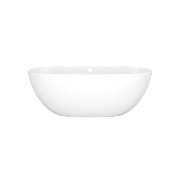 Barcelona 59 Inch x 28-1/2 Inch Freestanding Soaking Bathtub with Overflow - Gloss White | Model Number: BA1-N-SW-OF-related